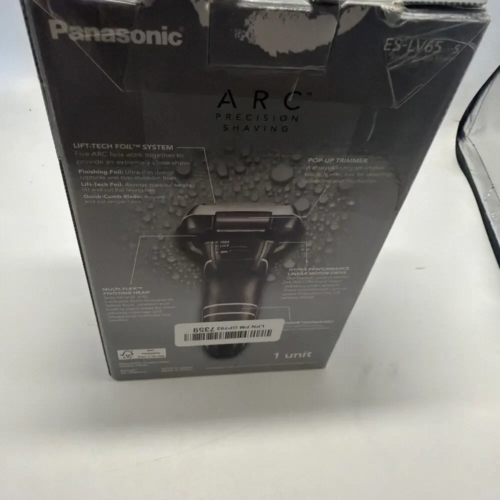 Panasonic LV65S Arc5 Men's 5-Blade Cordless Electric Razor with Shave Sensor